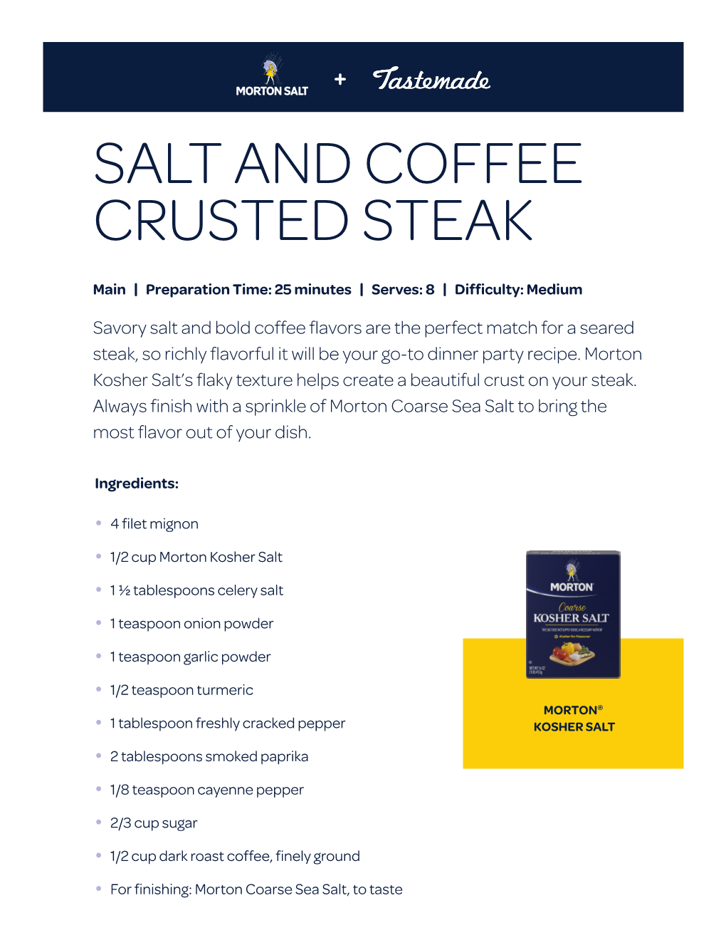 Salt and Coffee Crusted Steak