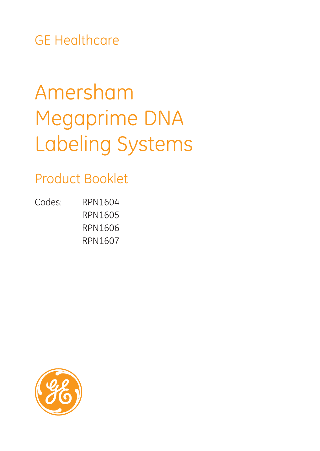 Cytiva Amersham Megaprime DNA Labeling Systems Manual