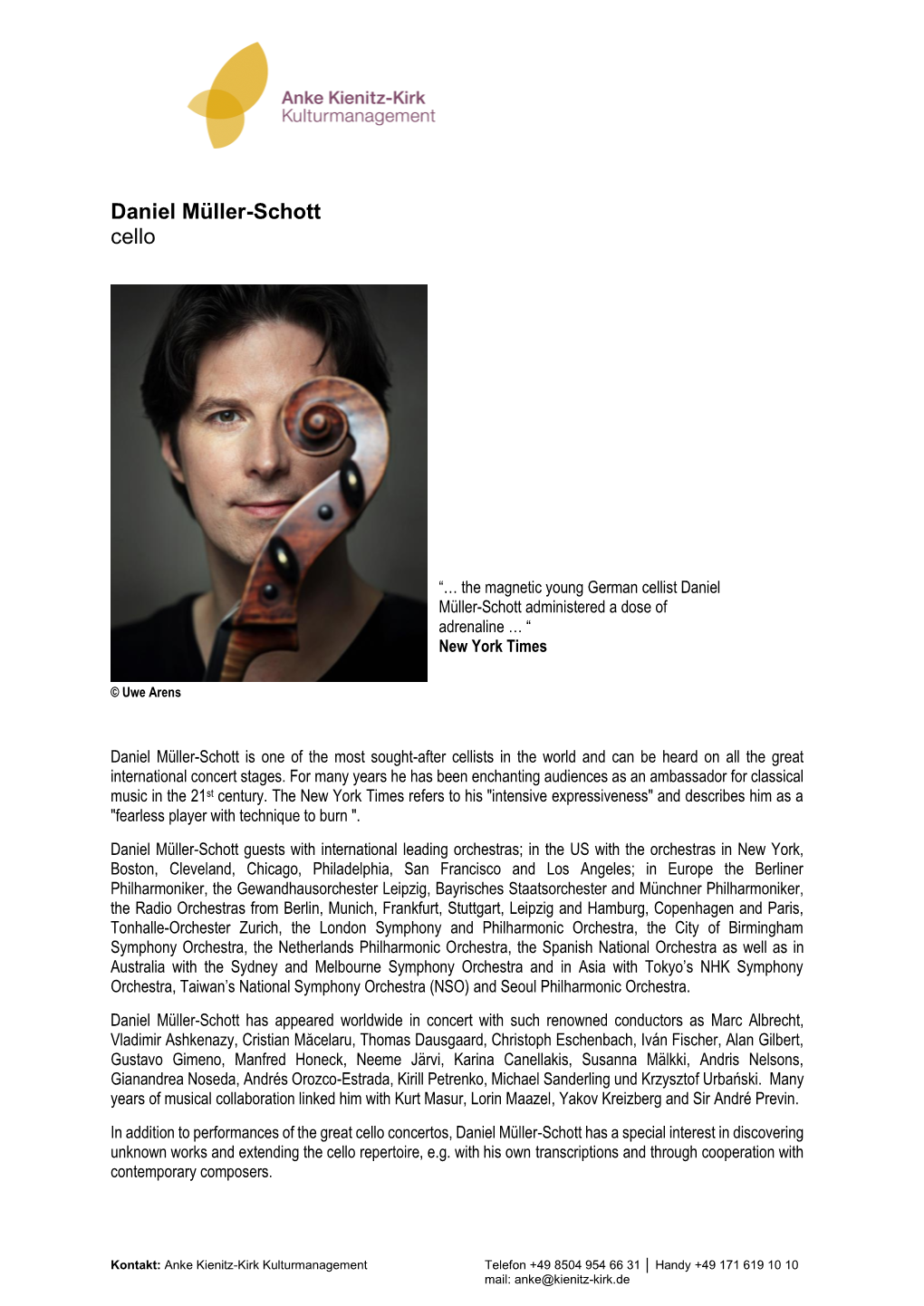 Daniel Müller-Schott Cello