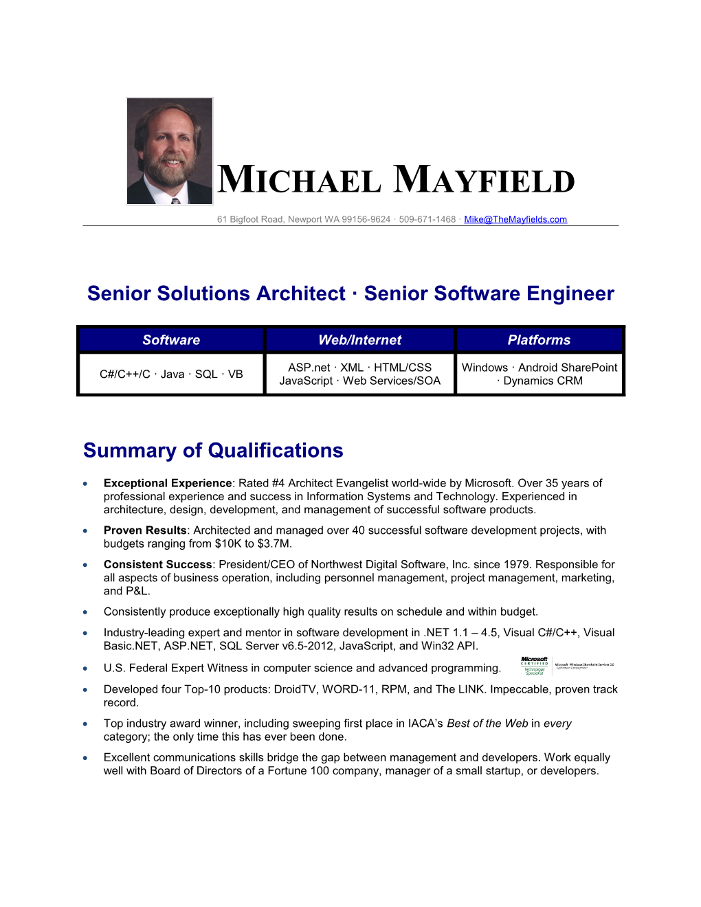 Senior Solutions Architect Senior Software Engineer