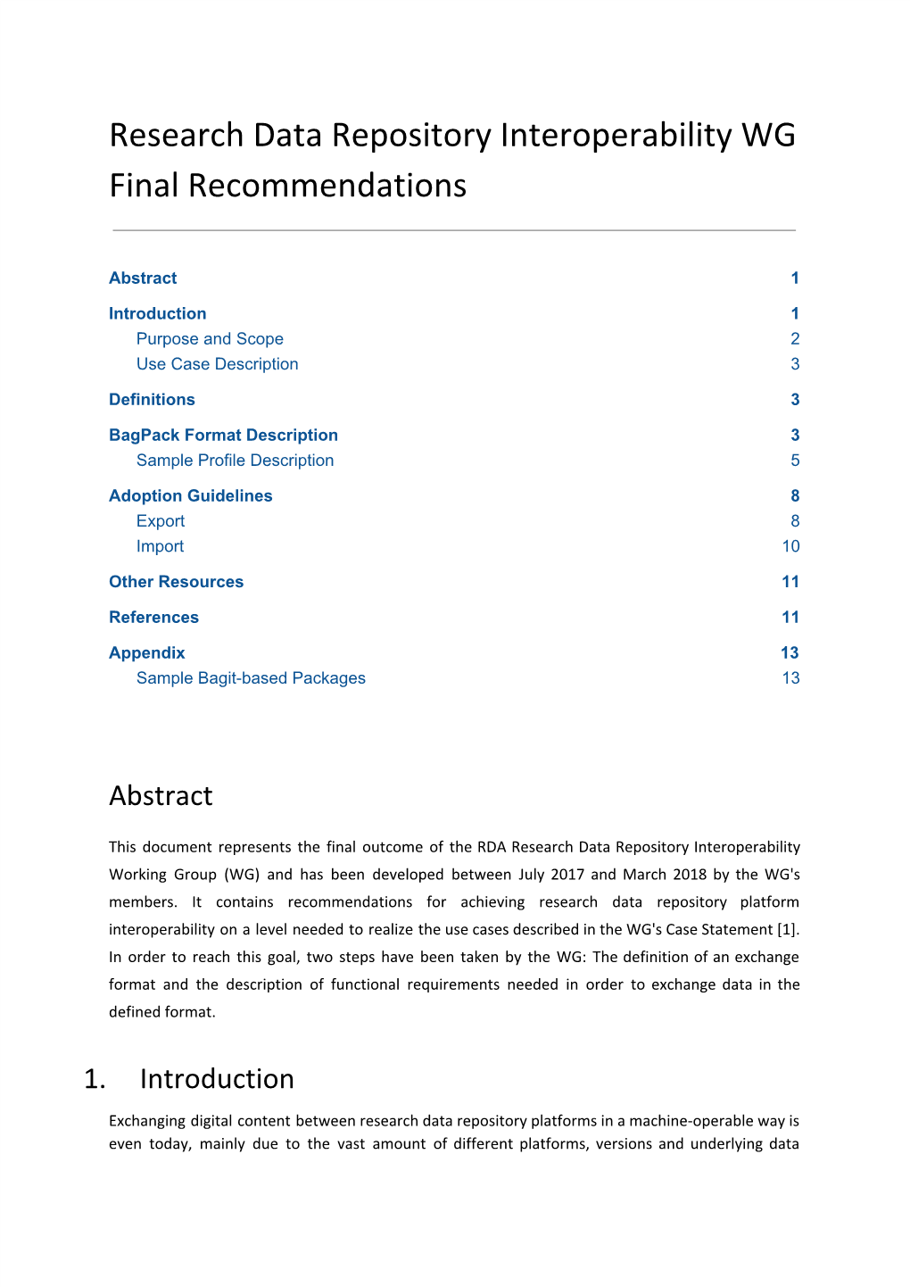 Research Data Repository Interoperability WG Final Recommendations