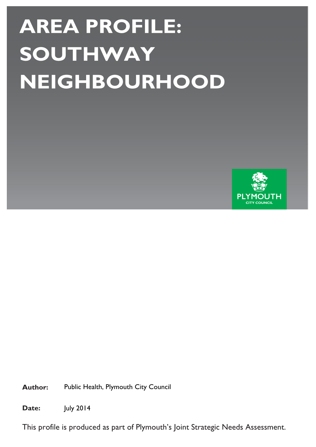 Southway Neighbourhood Profile