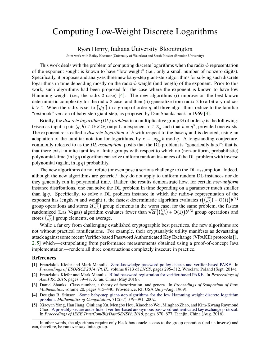 Computing Low-Weight Discrete Logarithms