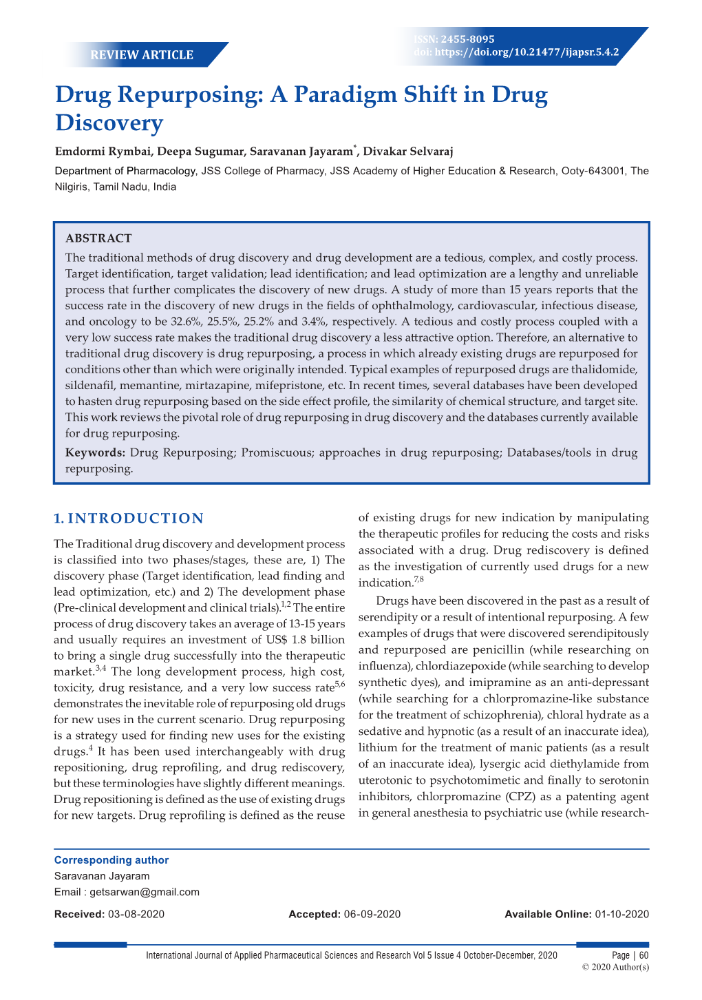 Drug Repurposing: a Paradigm Shift in Drug Discovery