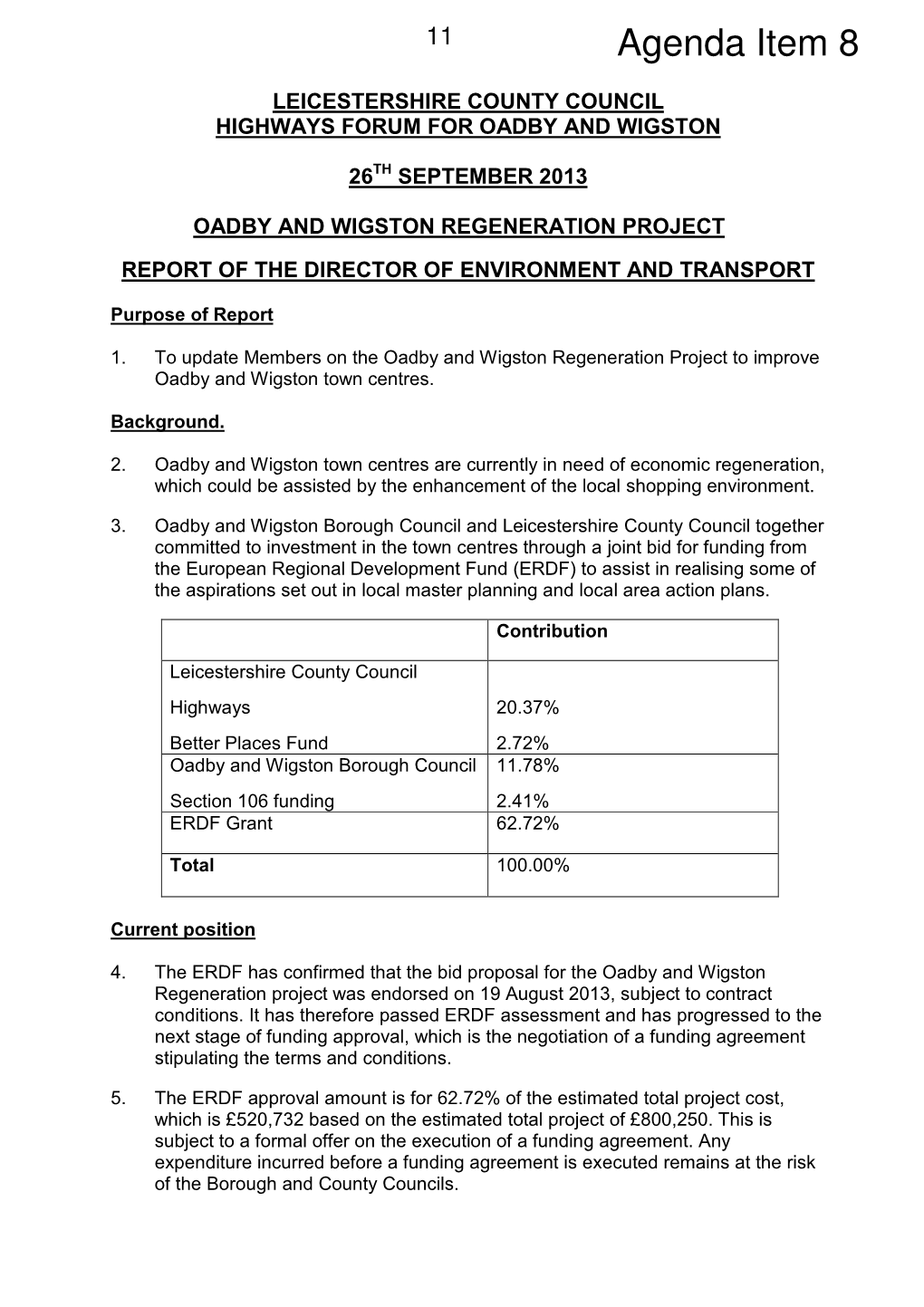 Oadby and Wigston Regeneration Project PDF 48 KB