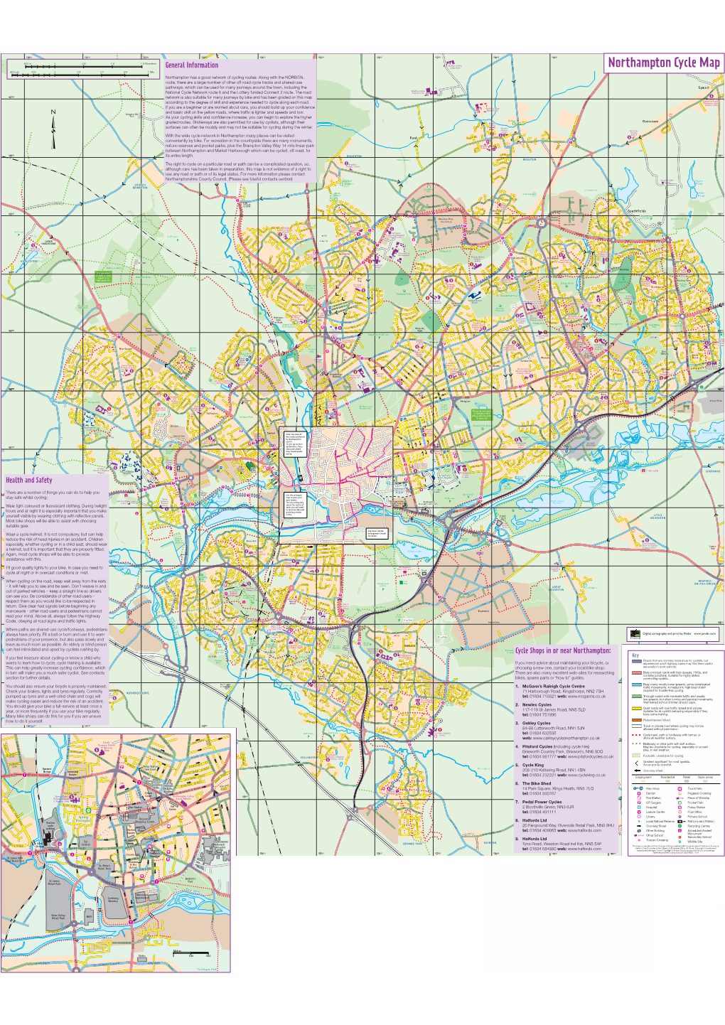 Northampton Cycle Map Moulton College