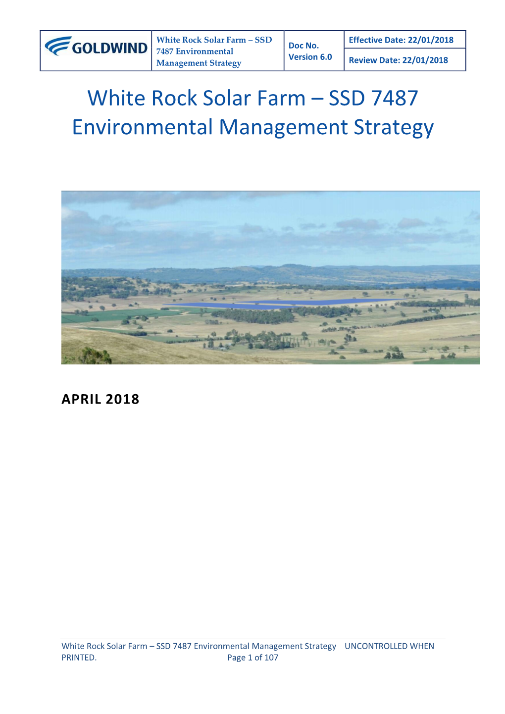 SSD 7487 Environmental Management Strategy