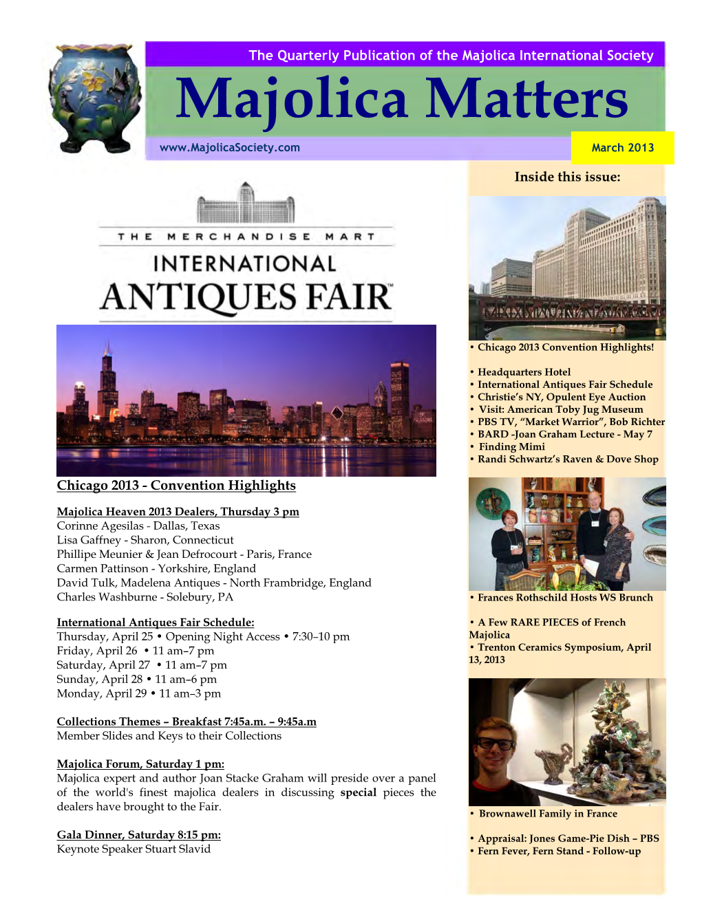 Majolica Matters March 2013