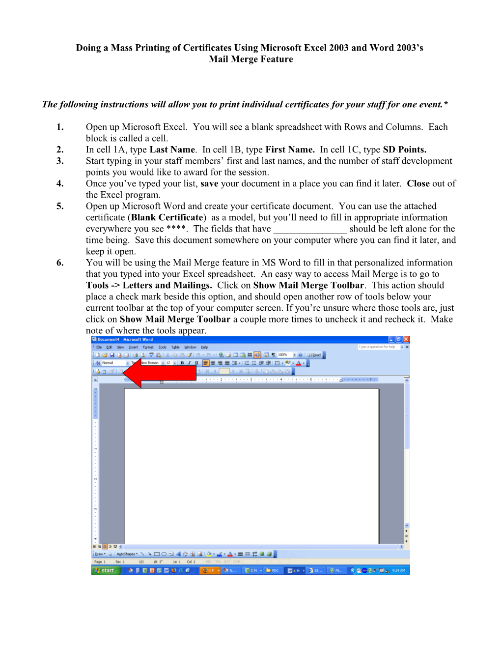 Doing A Mass Printing Of Certificates And Other Documents Using Excel And Microsoft Word’S Mail Merge Feature