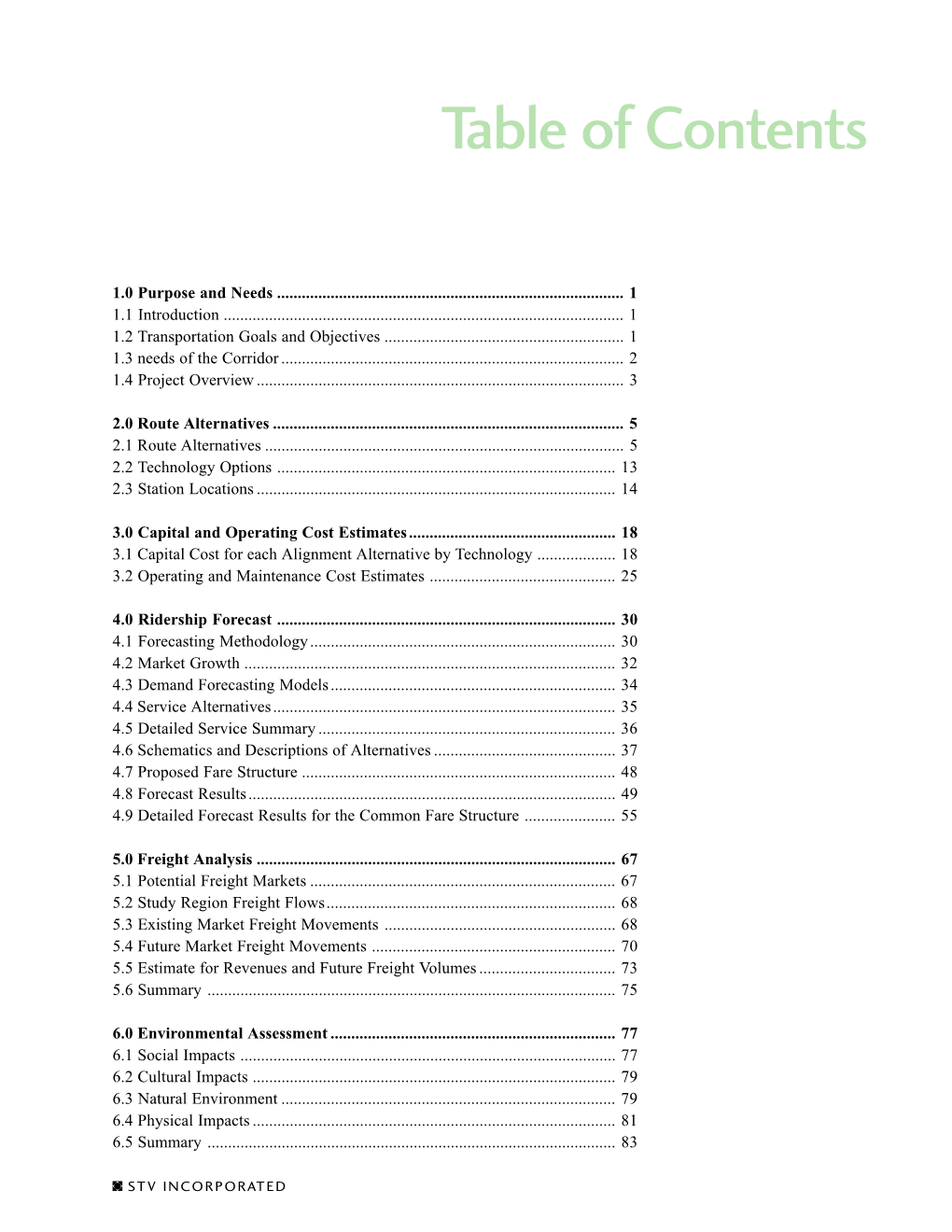 Table of Contents