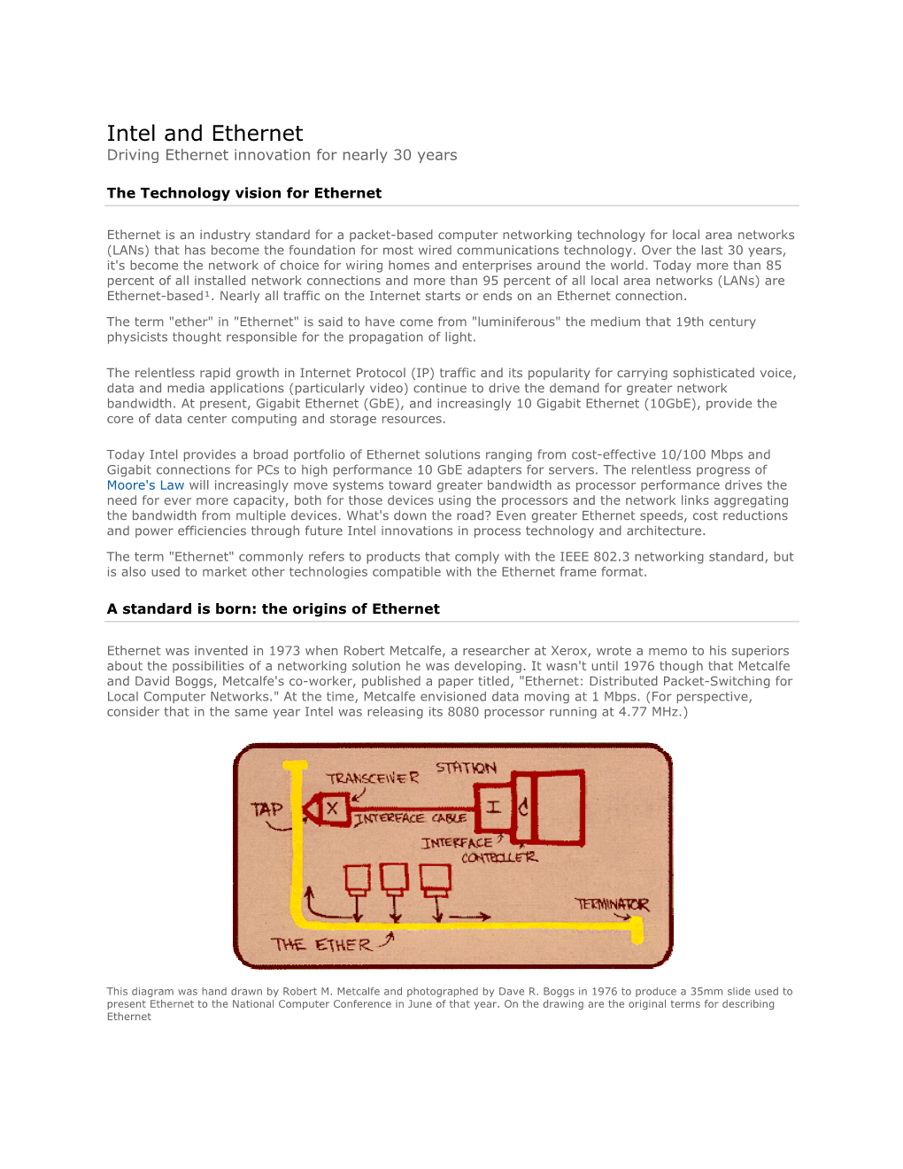 Intel and Ethernet Driving Ethernet Innovation for Nearly 30 Years