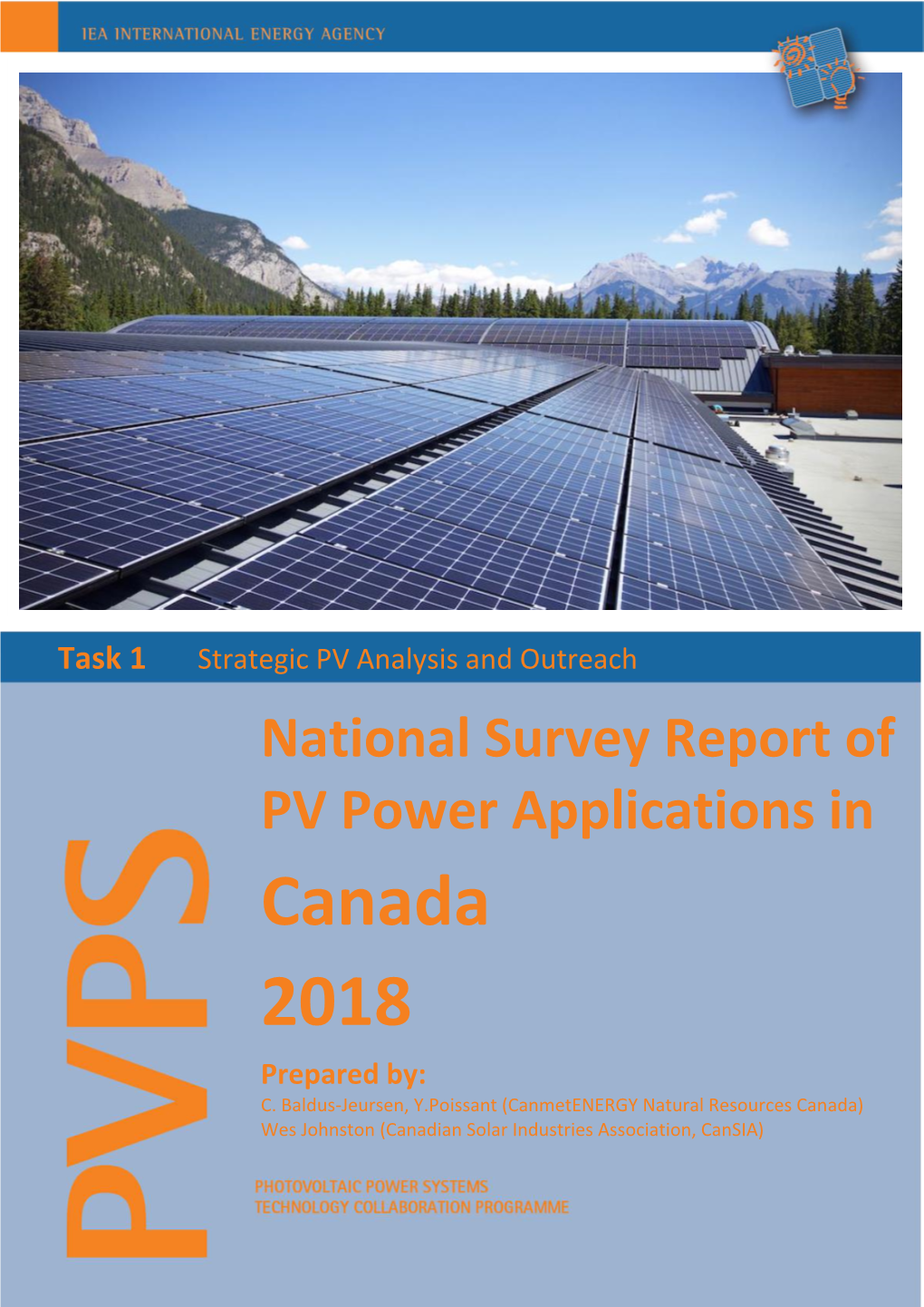 National Survey Report of PV Power Applications in Canada 2018