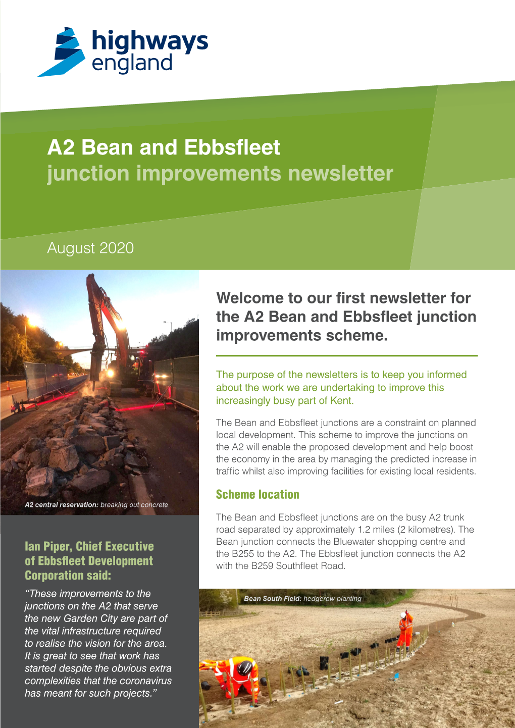 A2 Bean and Ebbsfleet Junction Improvements Newsletter