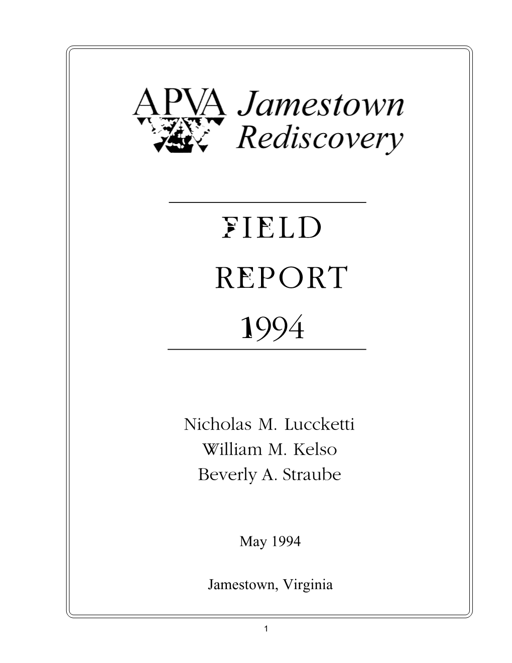 1994 Field Report