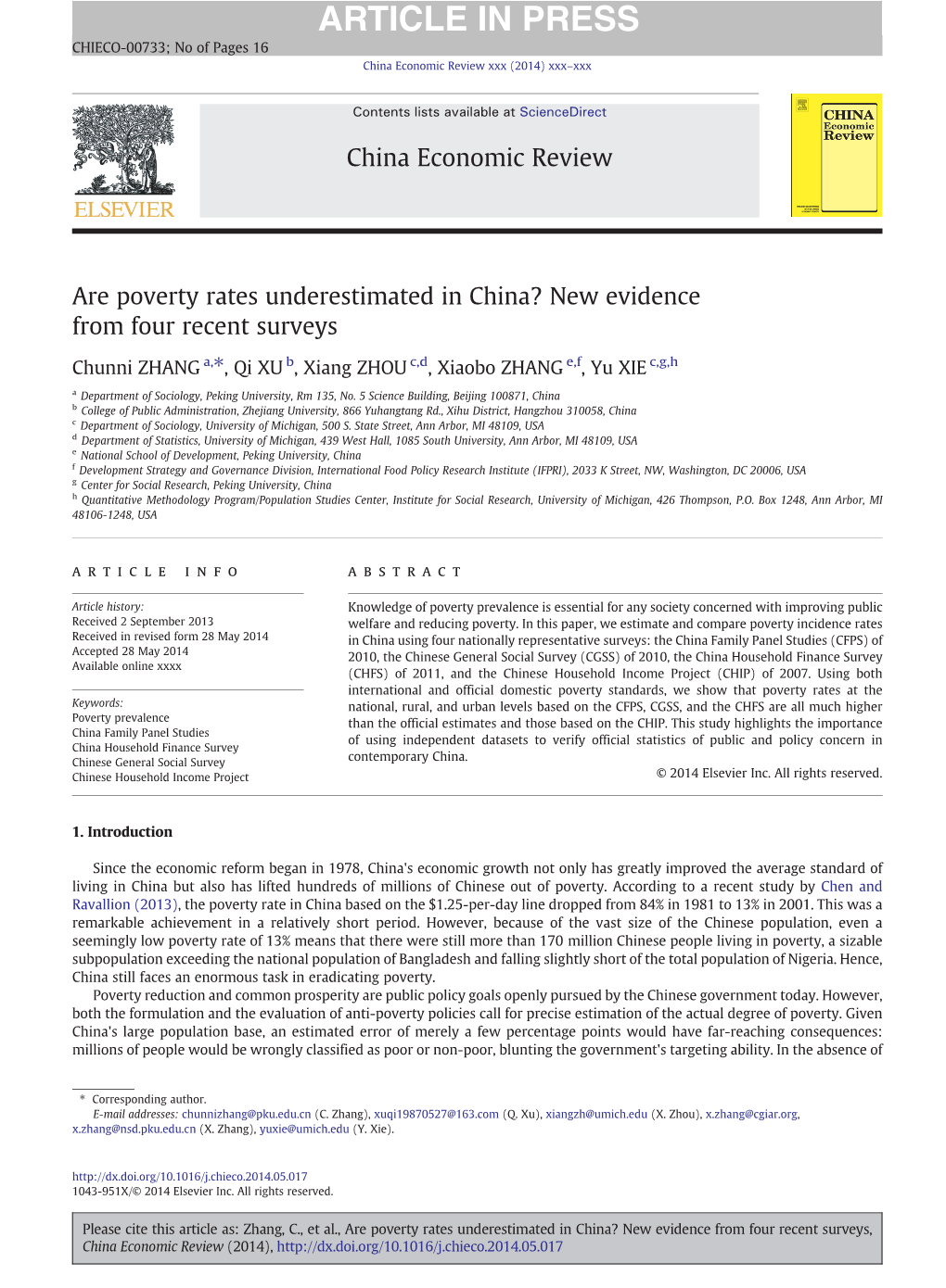 Are Poverty Rates Underestimated in China? New Evidence from Four Recent Surveys