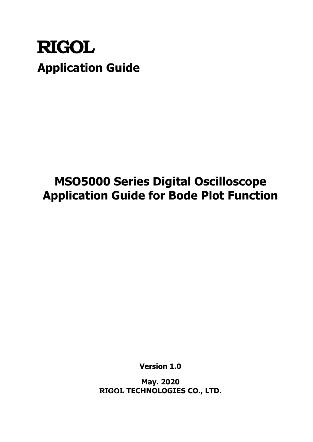 Application Guide MSO5000 Series Digital Oscilloscope Application