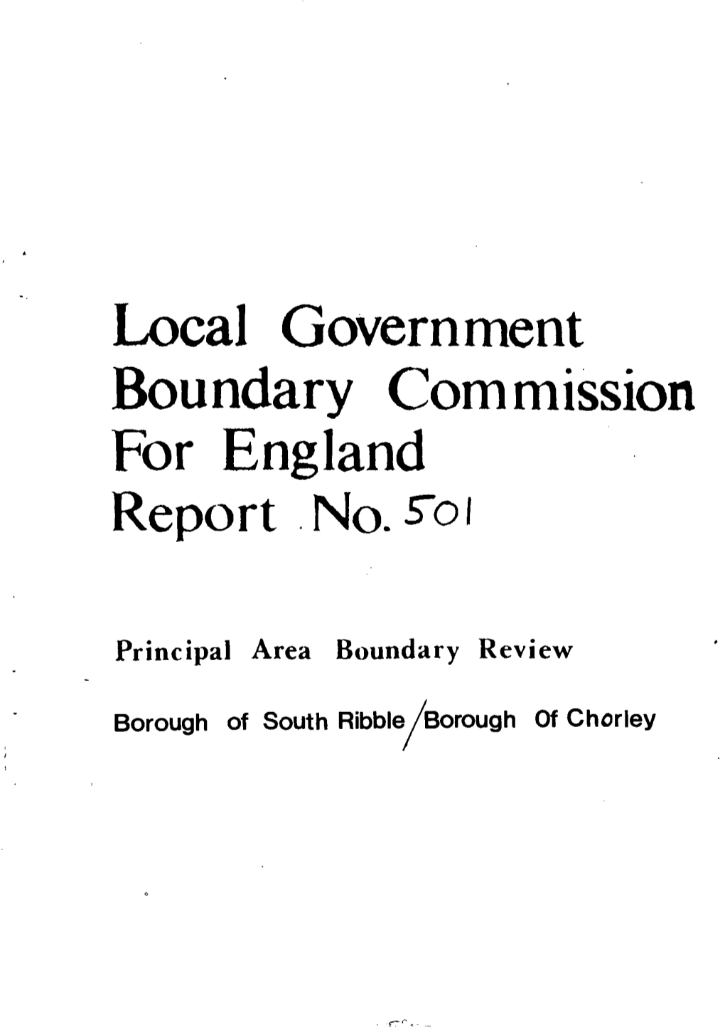 Local Government Boundary Commission for England Report No