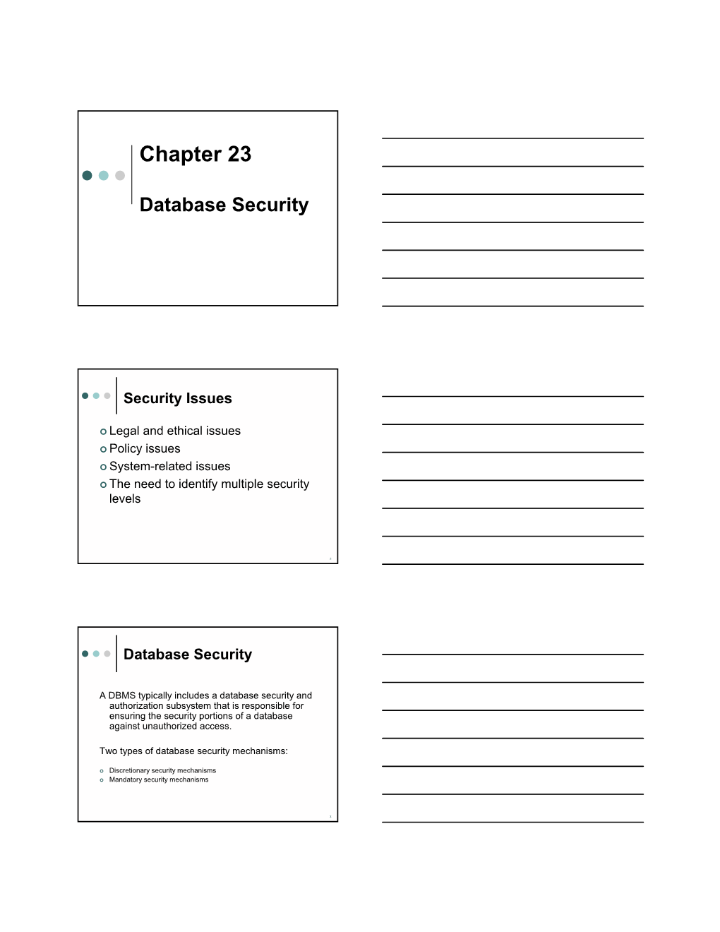 Chapter 23 Database Security