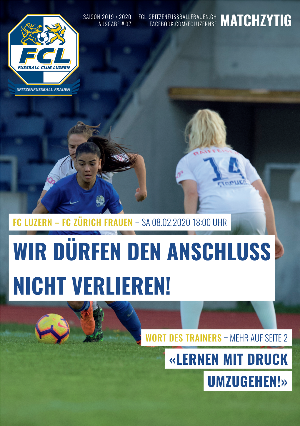 Fc Luzern – Fc Zürich Frauen – Sa 08.02.2020 18:00 Uhr Wir Dürfen Den Anschluss Nicht Verlieren!