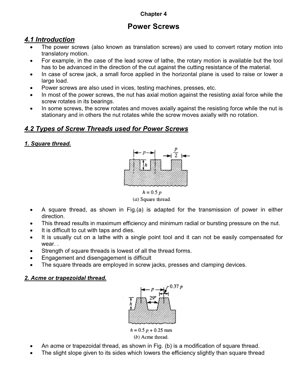 DME Chapter 4 Power Screws