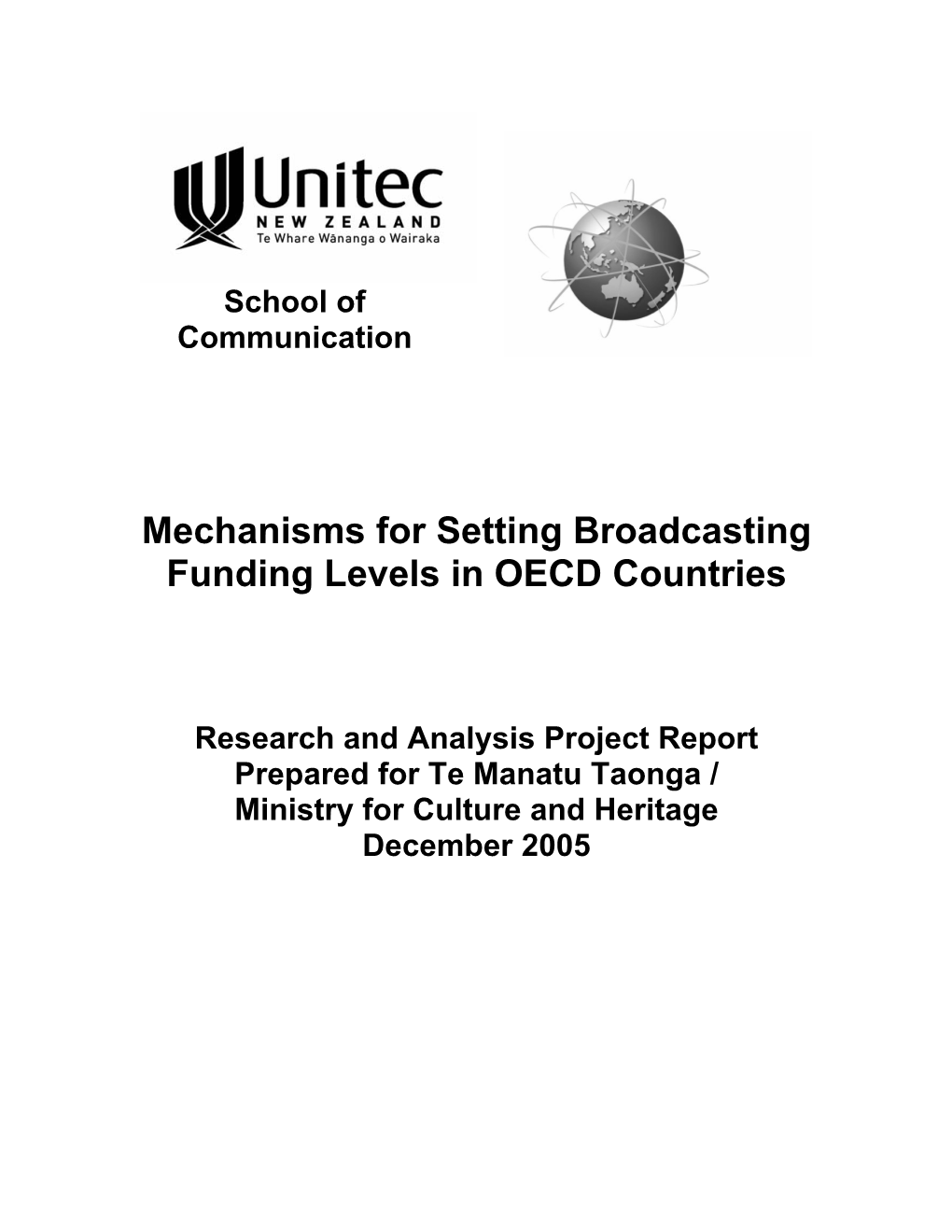 Mechanisms for Setting Broadcasting Funding Levels in OECD Countries