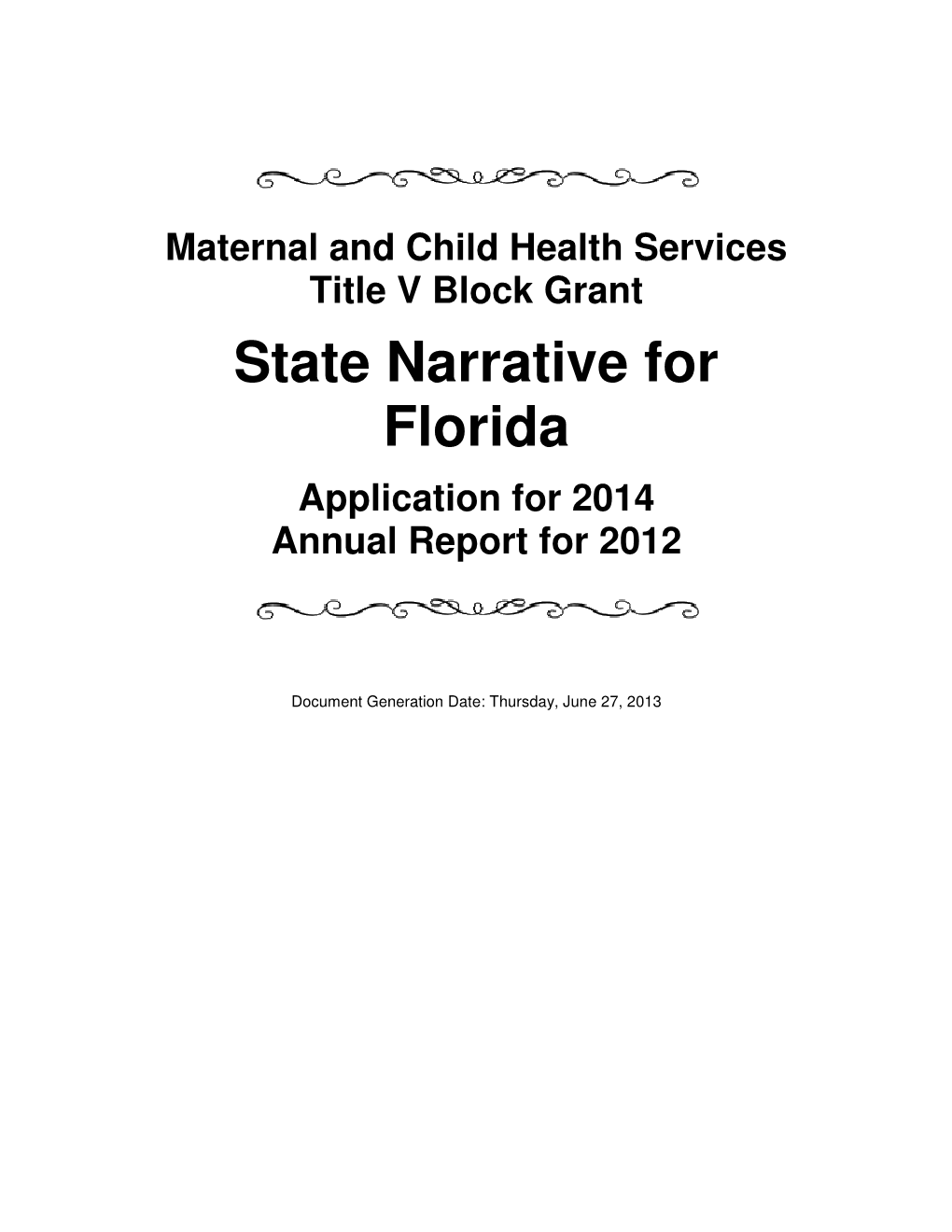 State Narrative for Florida