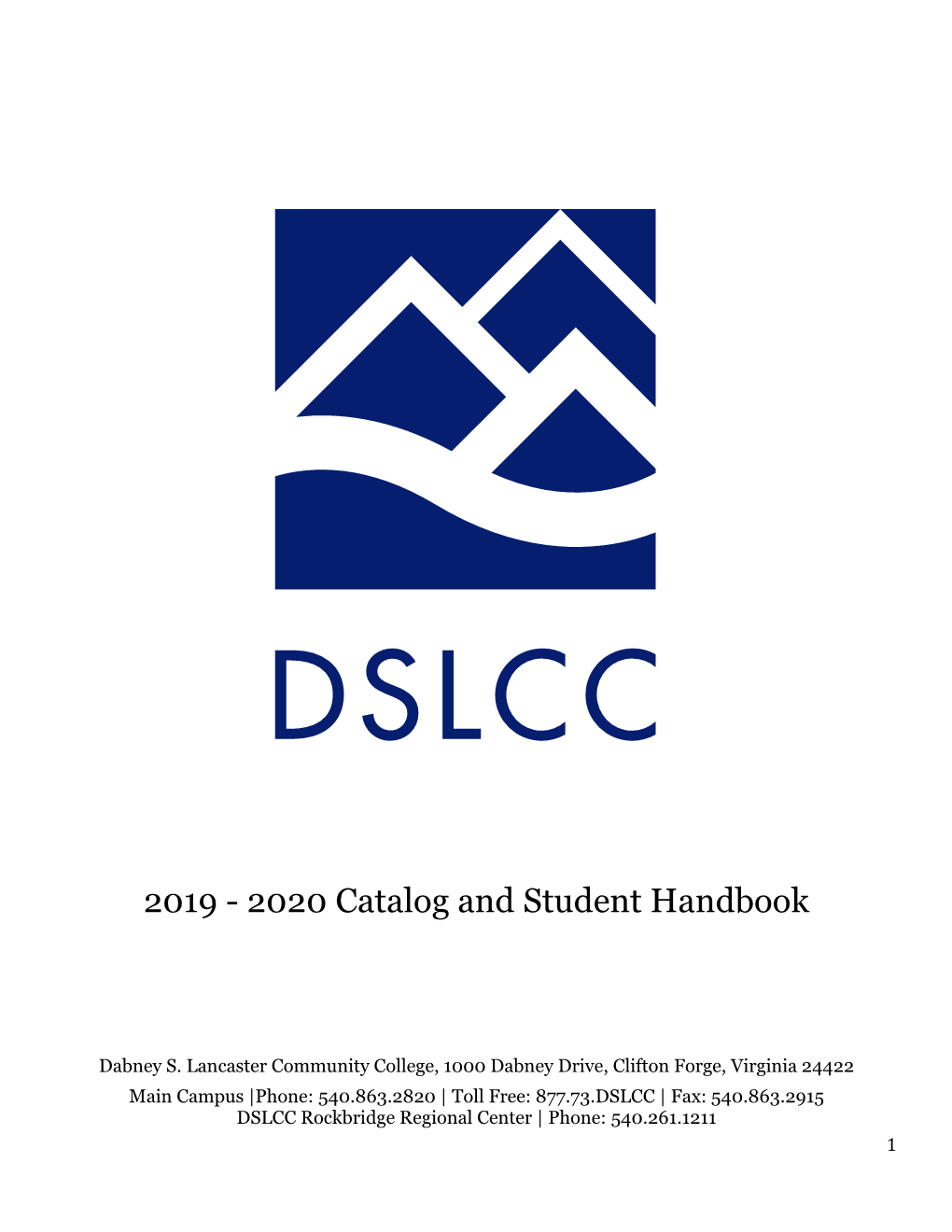 2019-2020 Catalog and Student Handbook