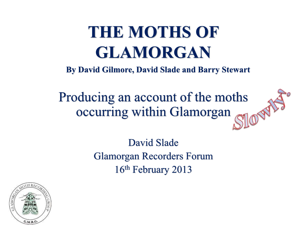 The Butterflies and Moths of Glamorgan