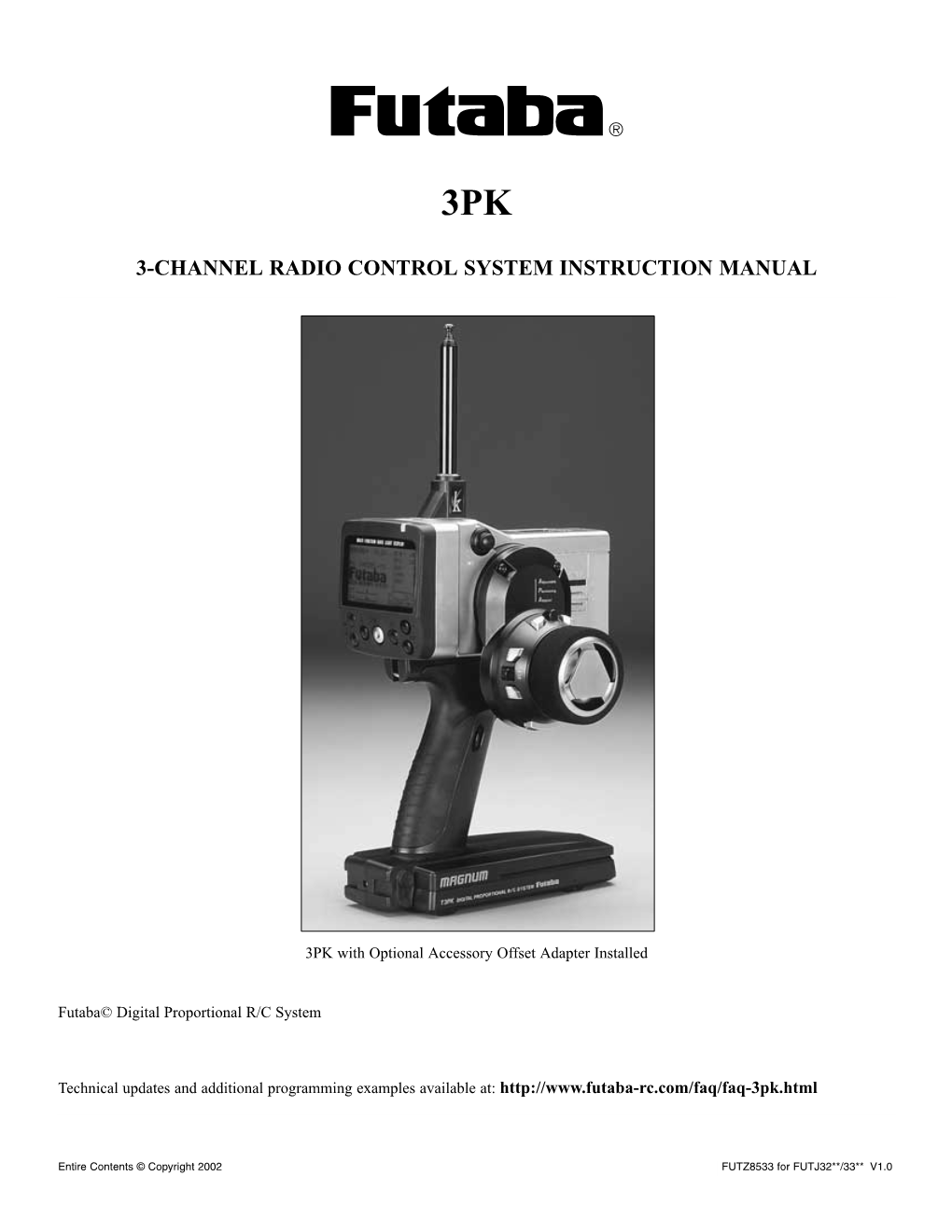 3-Channel Radio Control System Instruction Manual