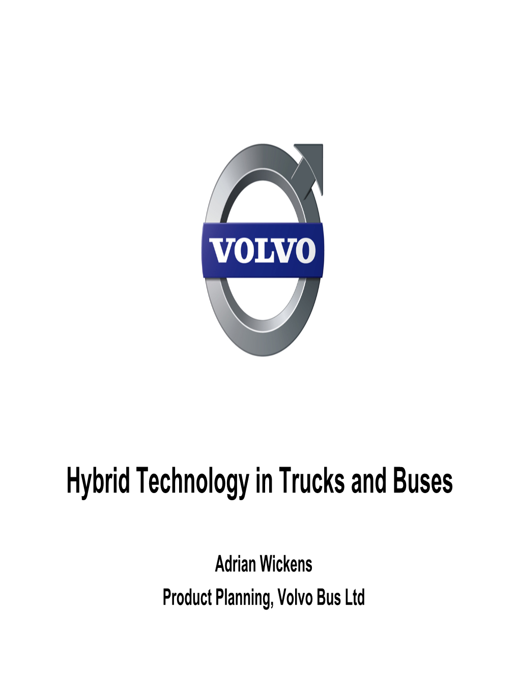 Hybrid Technology in Trucks and Buses