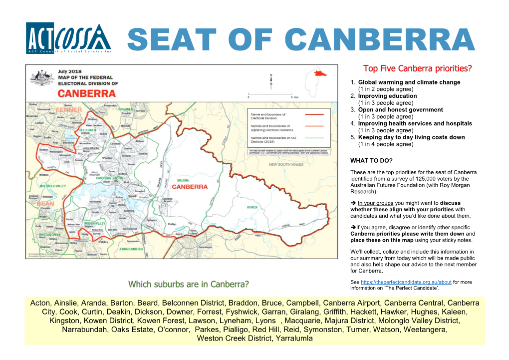 ACT Electorate Map: Canberra