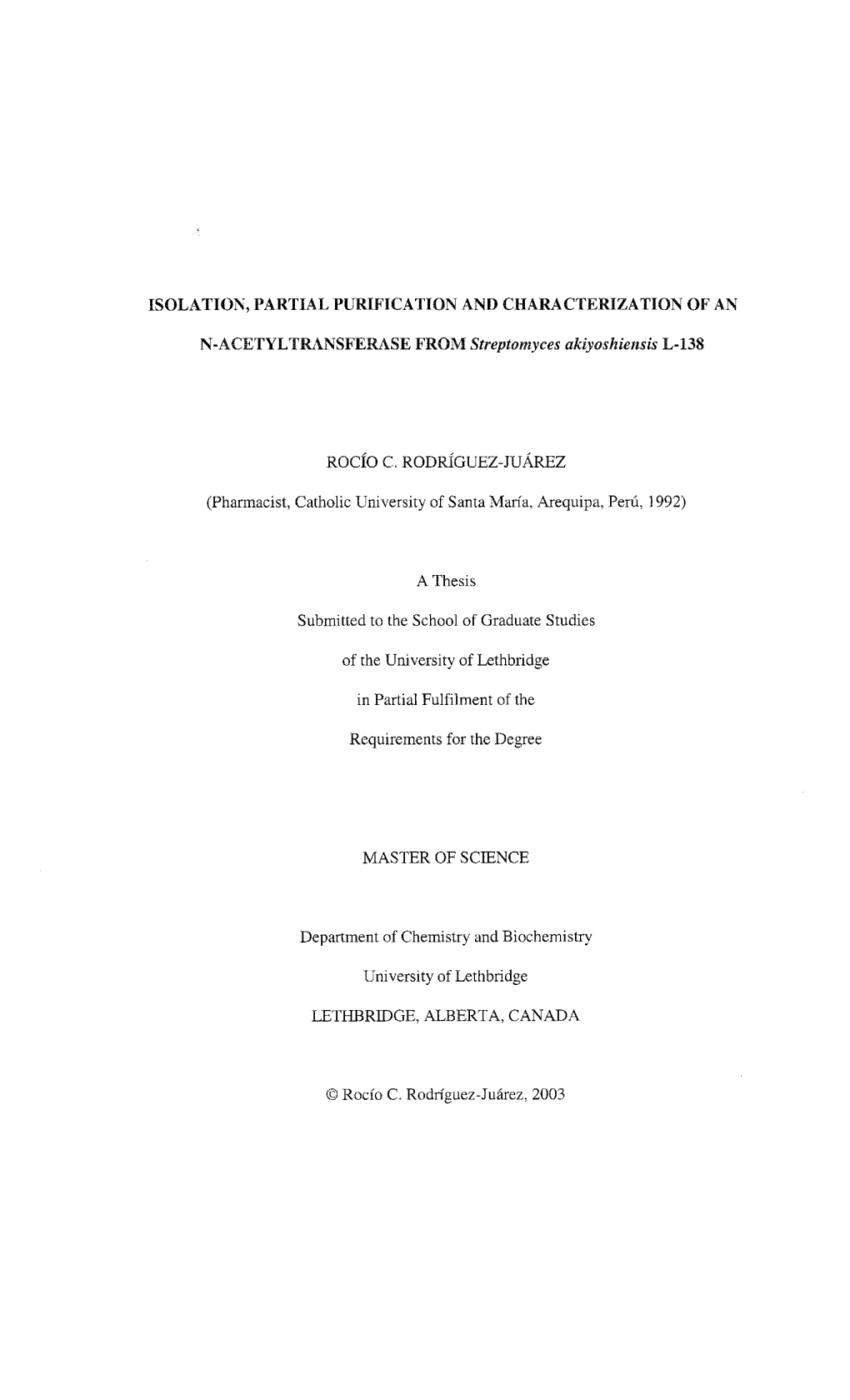 Isolation, Partial Purification and Characterization of An