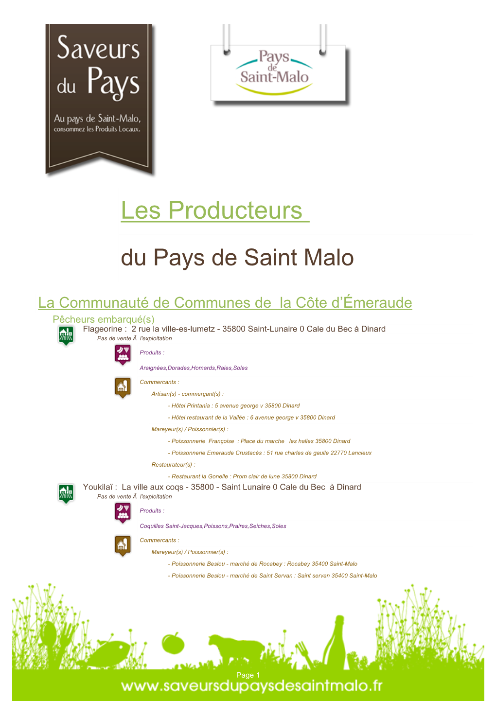 Les Producteurs Du Pays De Saint Malo