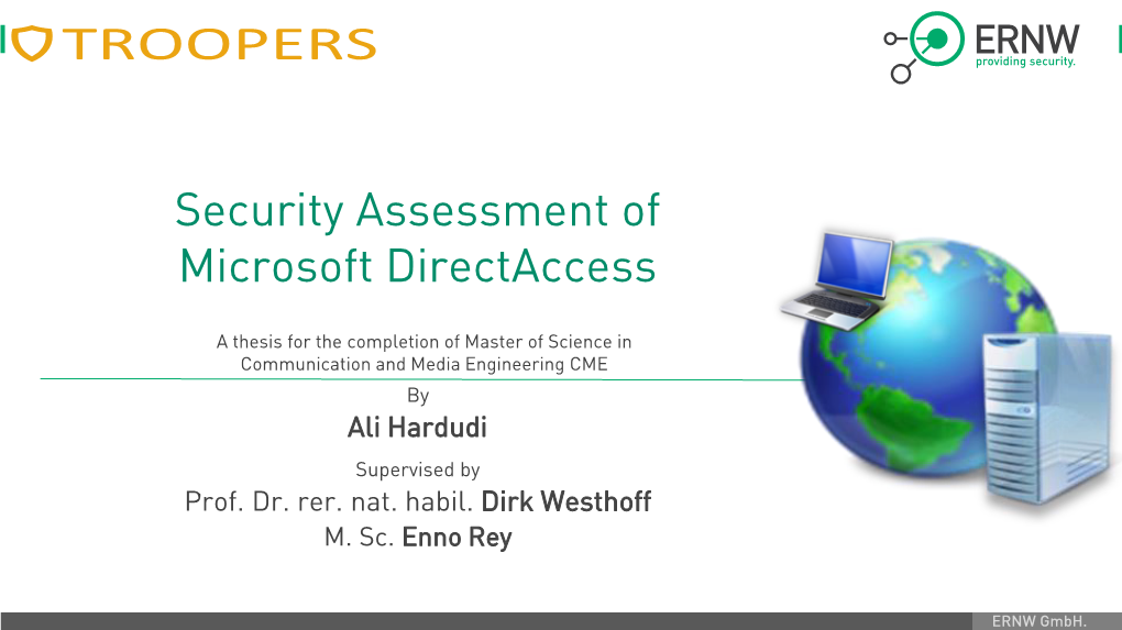 Security Assessment of Microsoft Directaccess