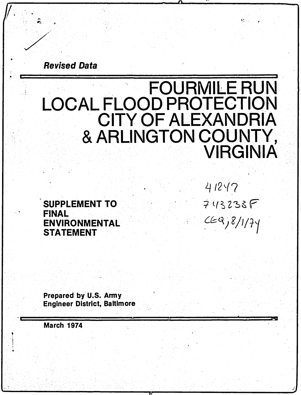 Four Mile Run Local Flood Protection, Alexandria and Arlington, Virginia