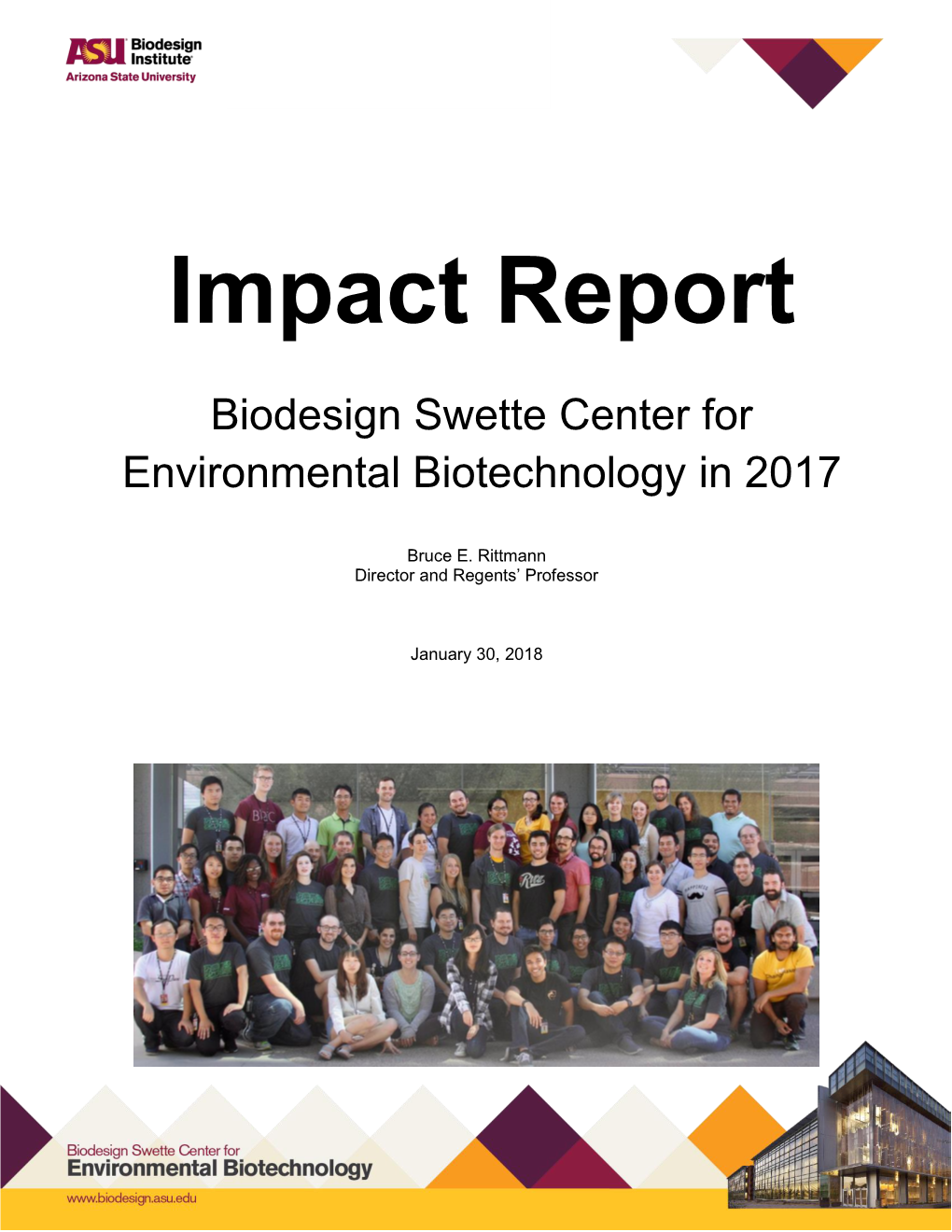 The Swette Center for Environmental Biotechnology in 2017