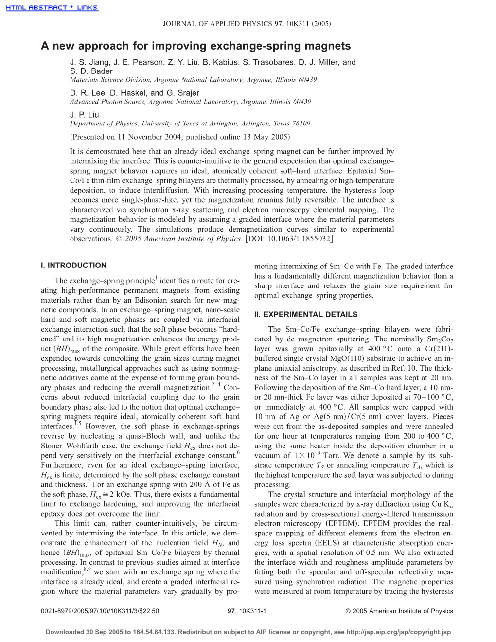 A New Approach for Improving Exchange-Spring Magnets (PDF