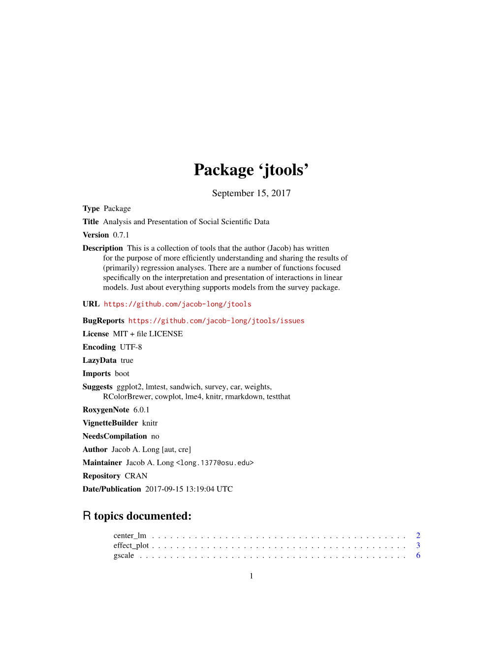 Package 'Jtools'