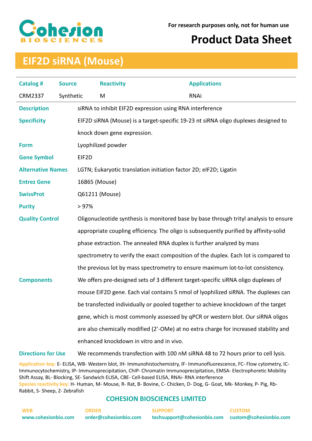 Product Data Sheet