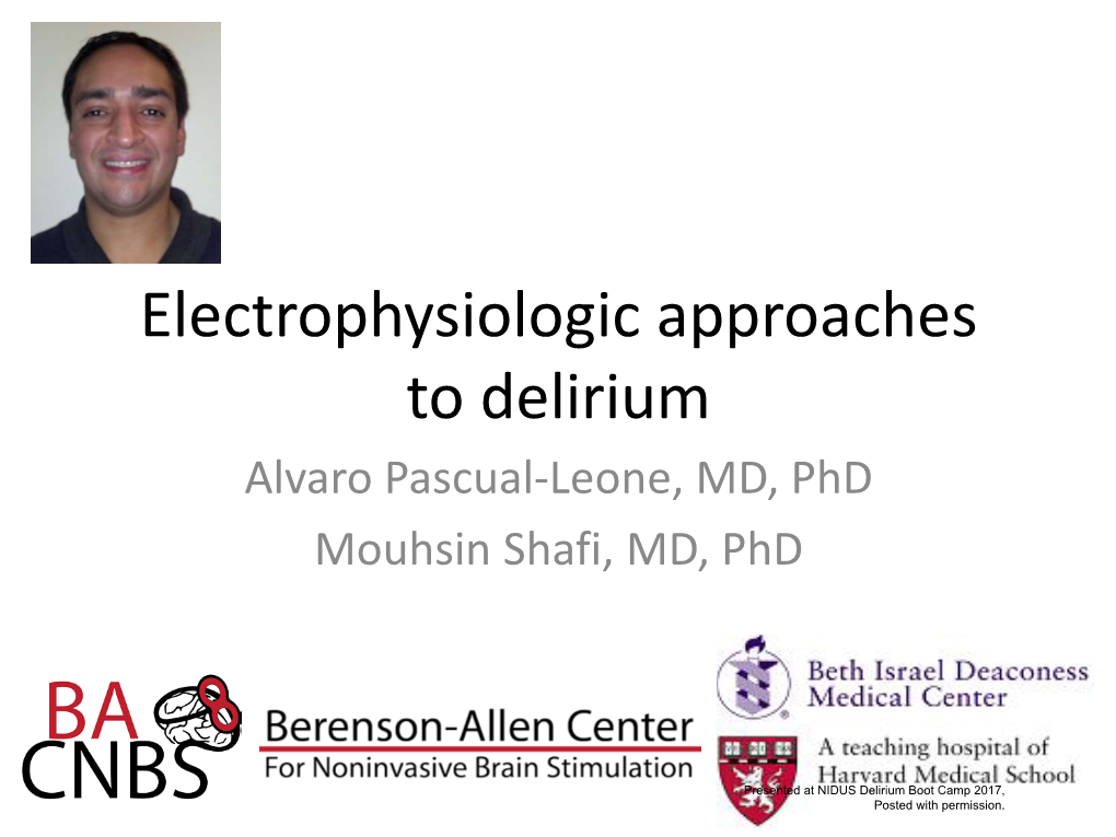 Electrophysiologic Approaches in Delirium