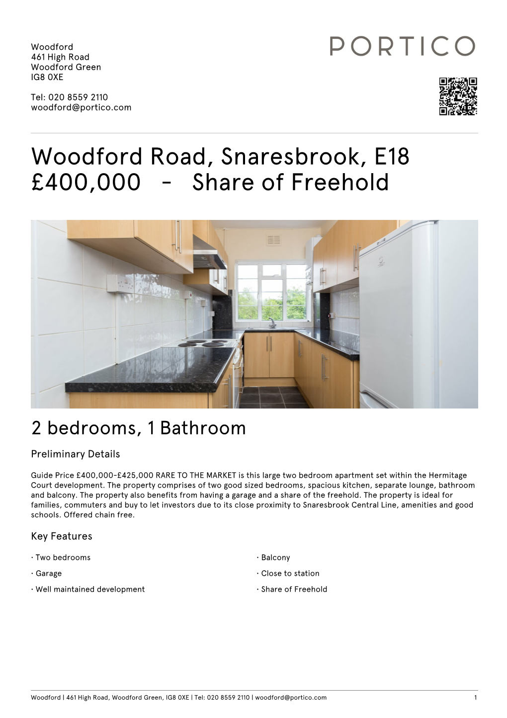 Woodford Road, Snaresbrook, E18 £400,000