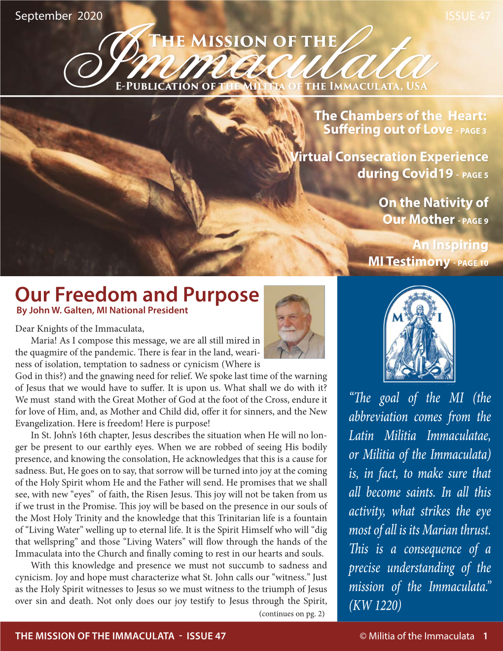 The Mission of the Immaculata Issue 47 September 2020