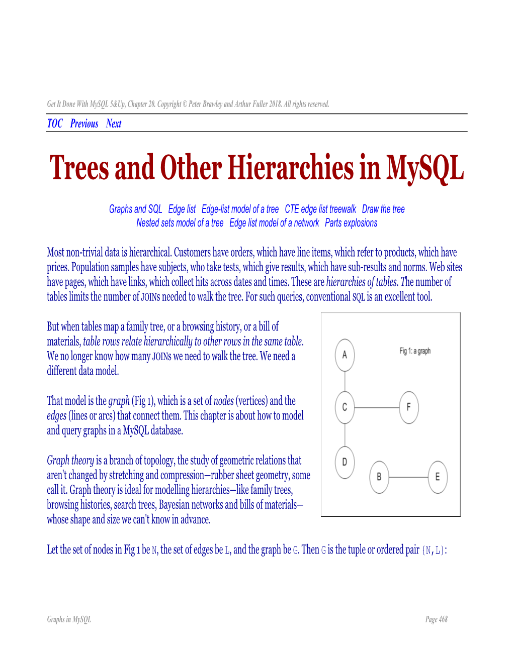 Trees and Other Hierarchies in Mysql