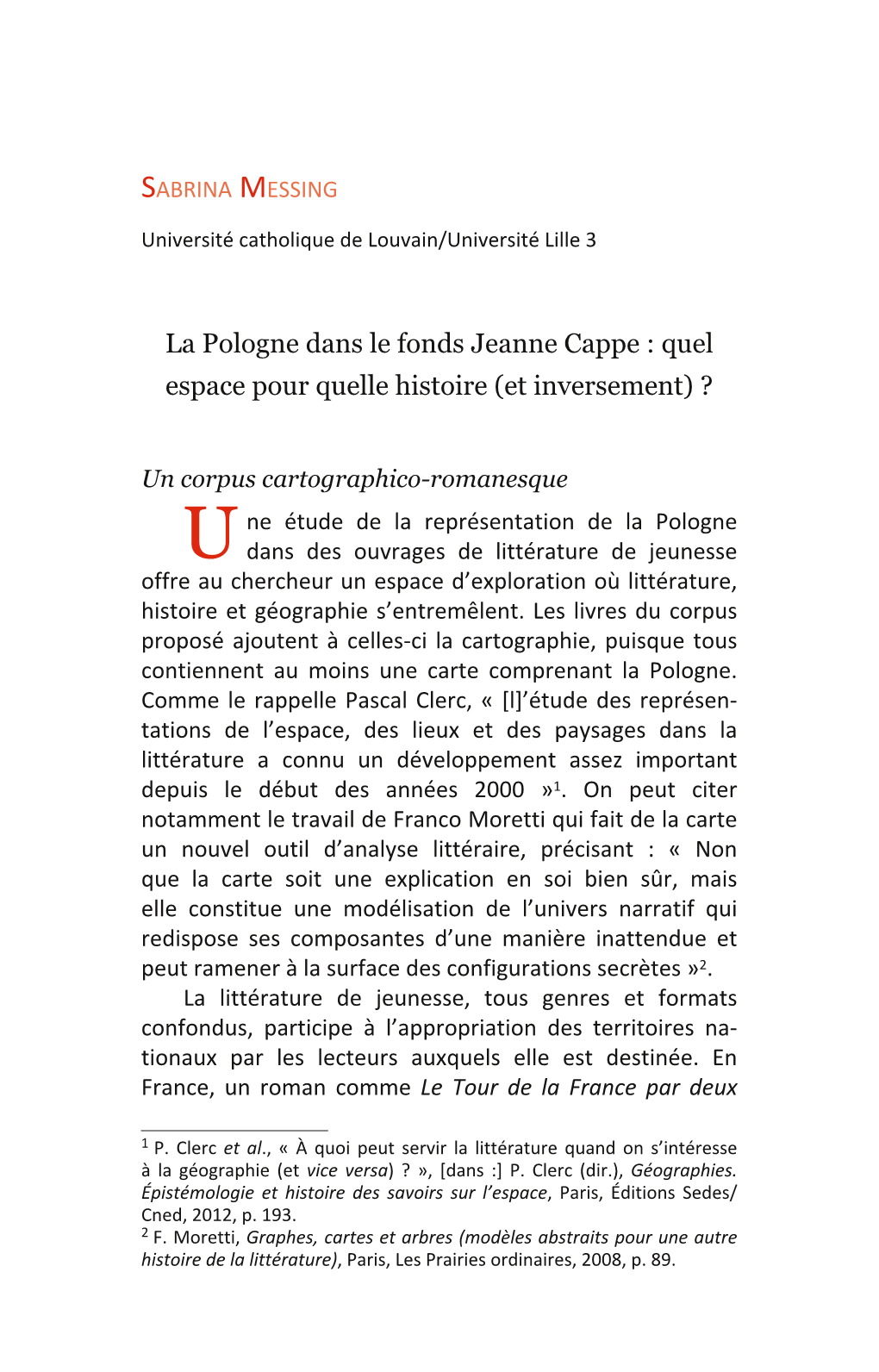 La Pologne Dans Le Fonds Jeanne Cappe : Quel Espace Pour Quelle Histoire (Et Inversement) ?