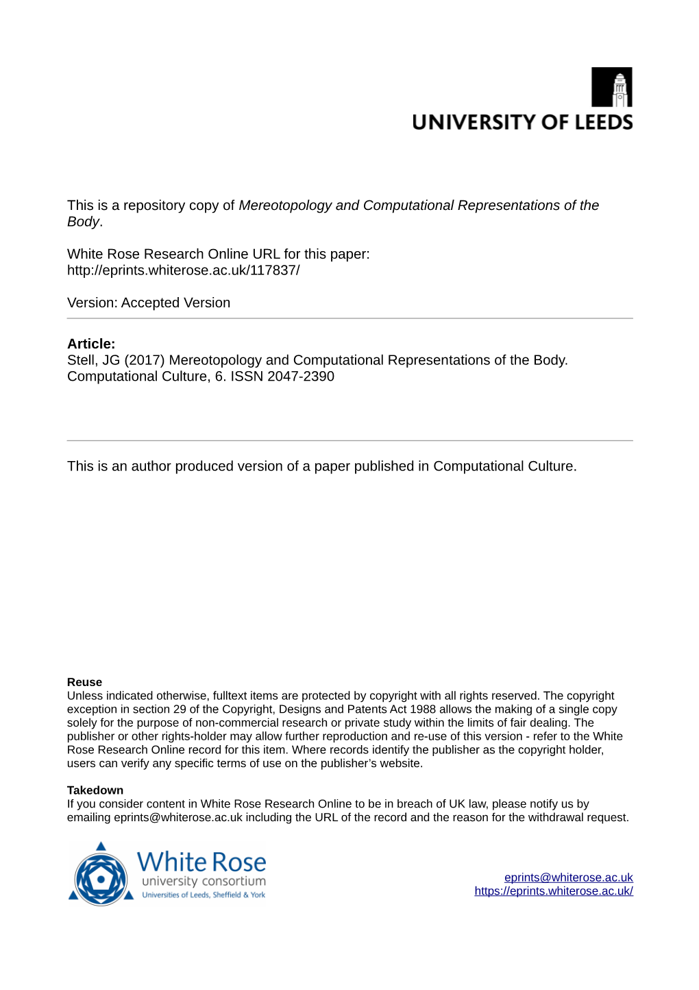 Mereotopology and Computational Representations of the Body