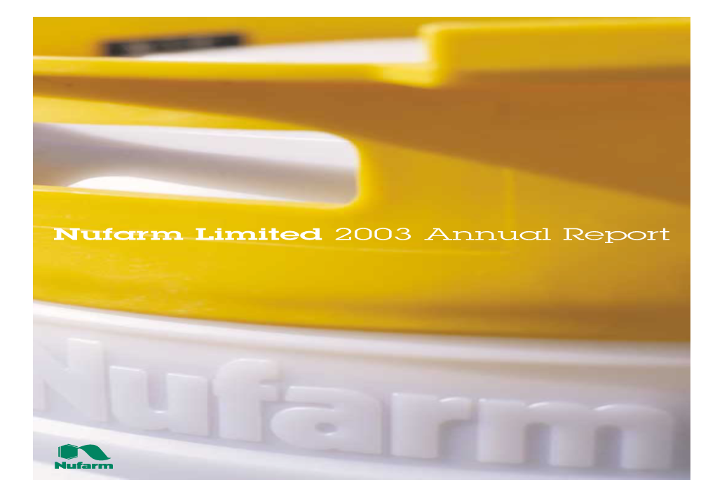 Nufarm Limited 2003 Annual Report Nufarm Limited Shareholder and Statutory Information Continued