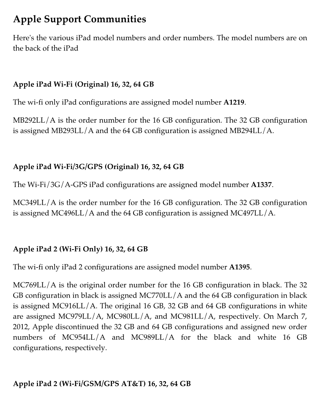 How to Tell Which Version of Ipad I...: Apple Support Communities