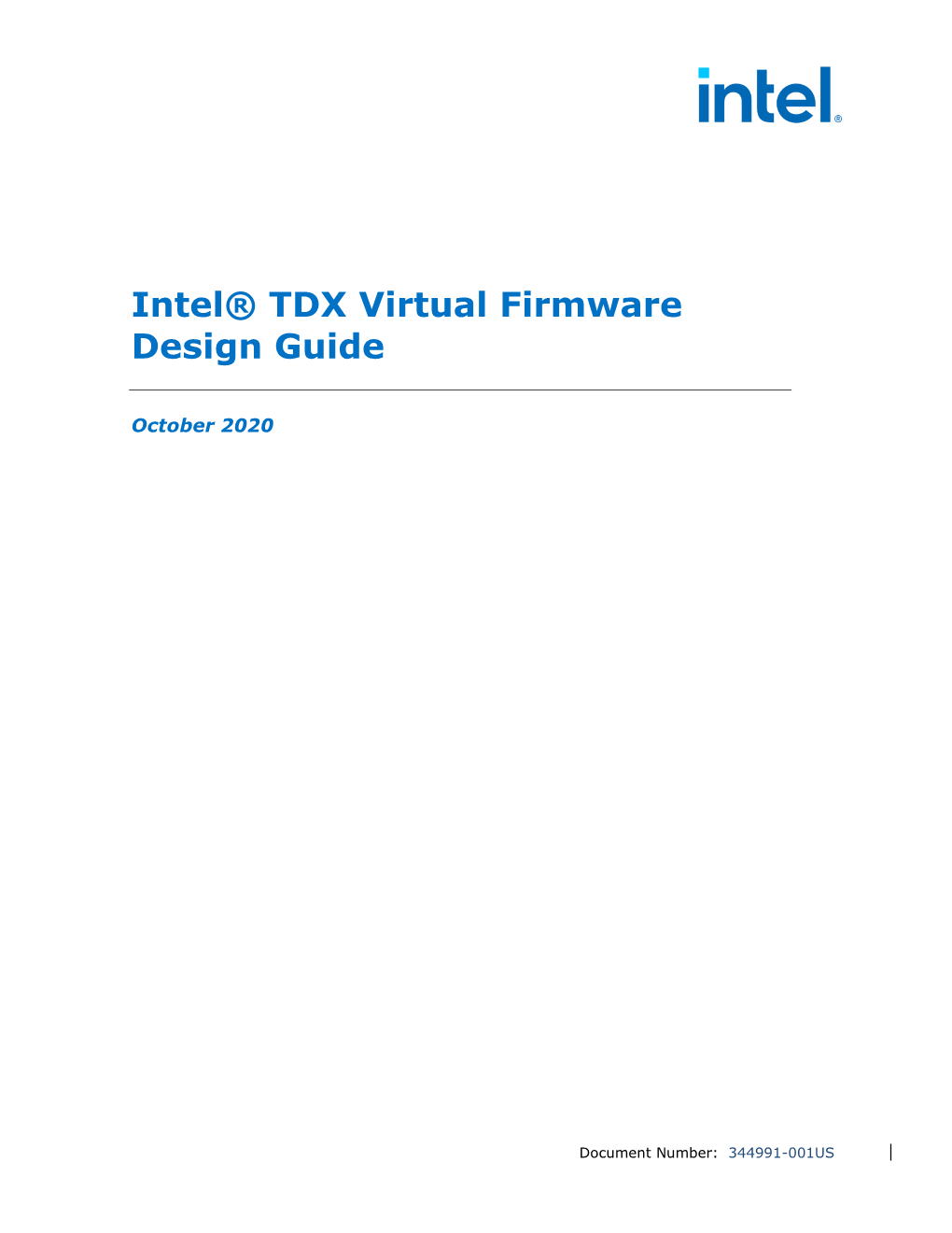 Intel® TDX Virtual Firmware Design Guide