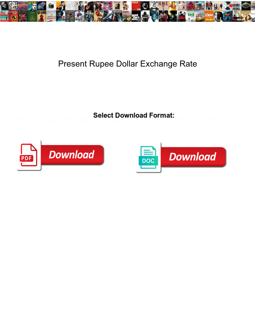 Present Rupee Dollar Exchange Rate