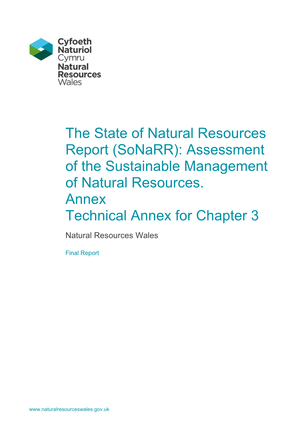 State of Natural Resources Report Technical Annex to Support Chapter 3